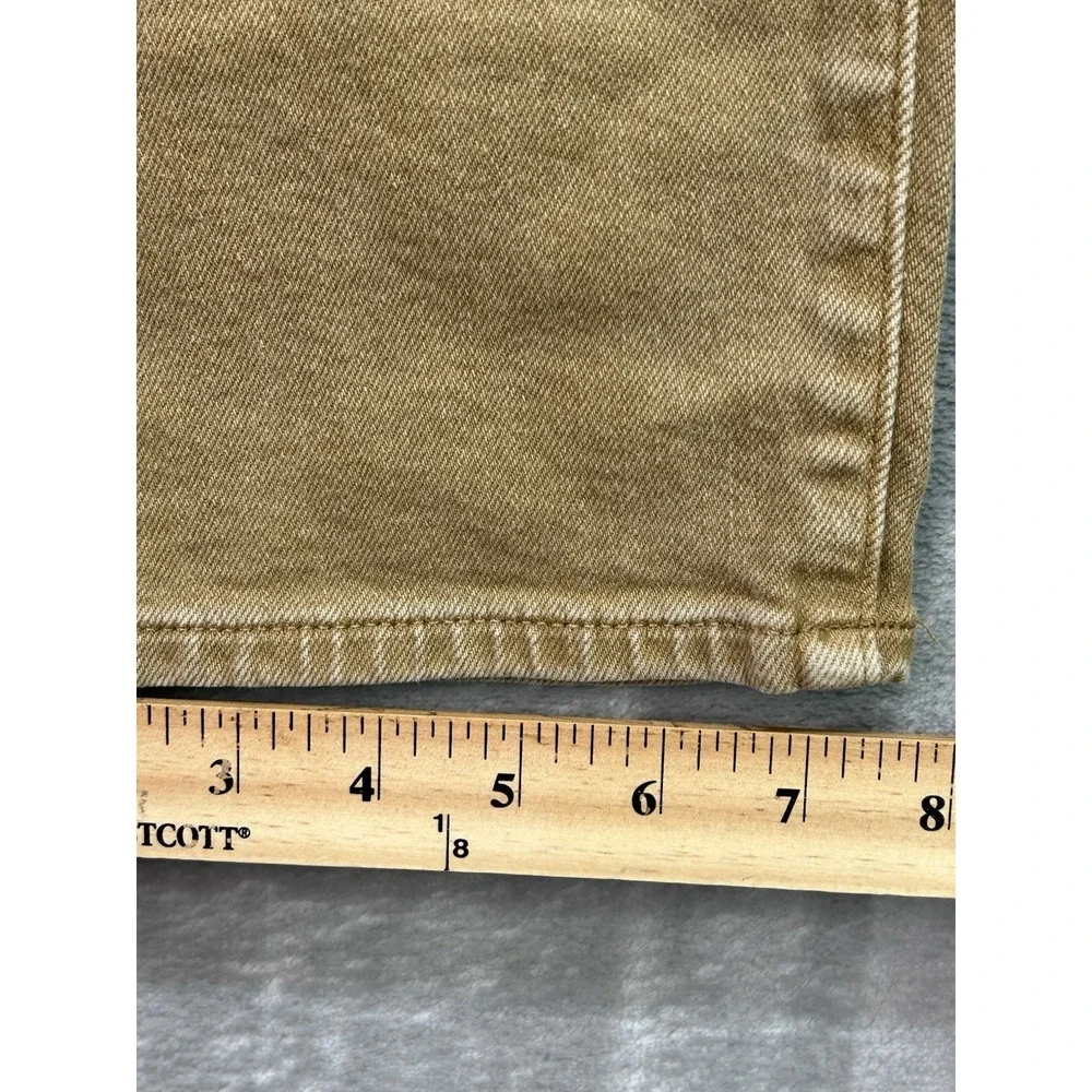 American Eagle Jeans Mens Sz 38x30 Slim Straight Tan Easy Flex Active Denim Guys